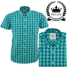 Relco Men's Green Blue Tartan