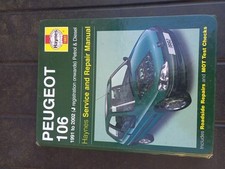 Haynes Manual Peugeot 106 1991-2002 (J Registration Onwards) Petrol & Diesel 