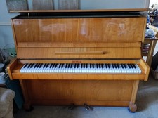 Renner Overstrung Piano. Light Oak. Plays Wonderfully. Sold With Stool.