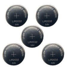 5 x LIR2032 CR2032 Rechargeable Button Coin 3.6v Battery FAST Delivery UK Seller