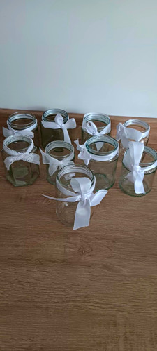 Clear glass vase - glass, jars