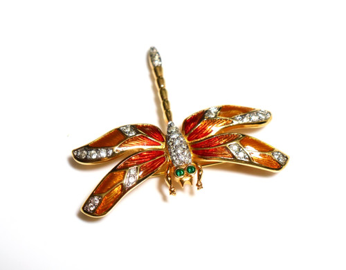 Beautiful goldtone clear green - beautiful,