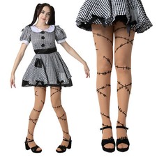 BROKEN RAG DOLL COSTUME SCARY ZOMBIE ADULTS CHILDS SCARY HALLOWEEN FANCY DRESS