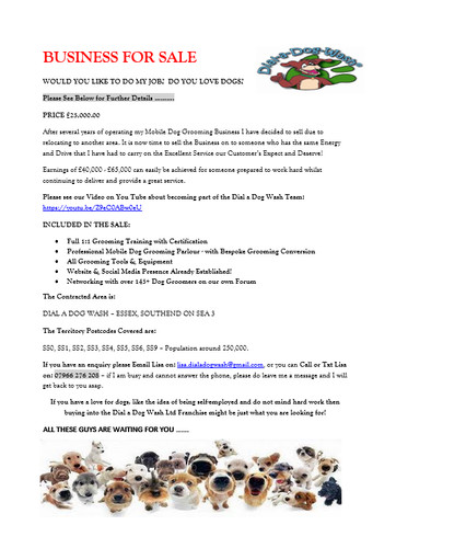 Mobile dog grooming business - mobile,