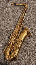 Tenor Saxophone by Gear4music with original case, cork grease and swab