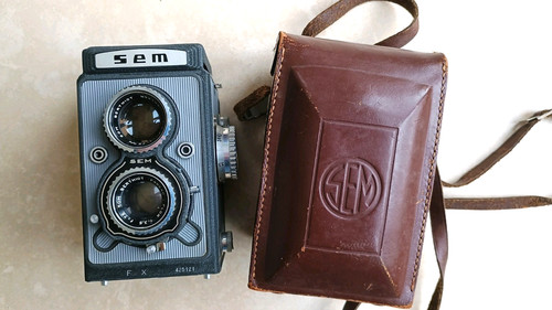Vintage sem twin lens camera - sem, +