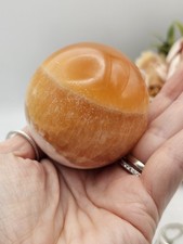 Orange Banded calcite Sphere