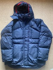 NIKE Blue duck down & feather insulated thick padded parka  jacket 44-48” chest