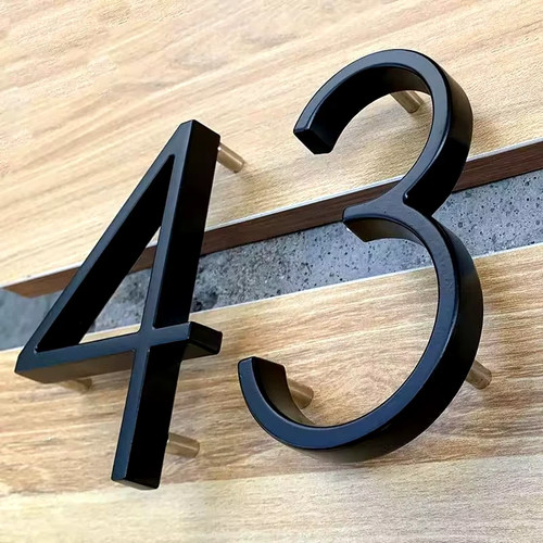 Modern house numbers - house,