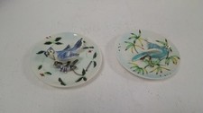 Vintage Porcelain Bird Trinket Dishes Set of 2 Hand-Painted 3D Design
