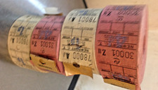 4 X VINTAGE UK BUS TICKET