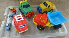 7 Assorted Boys Toys, Trucks, Cars, Tipper Truck, Fire Engine, Plane, rescue car