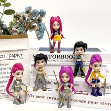 6pcs Kpop Demon Hunters Figure Toy Cartoon Rumi/Mira/Zoey Anime PVC Model Doll