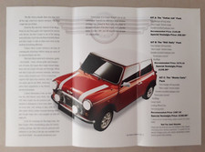 Rover Mini Cooper Accessories Kits Brochure 1991 - RAC  Monte Carlo  Italian Job
