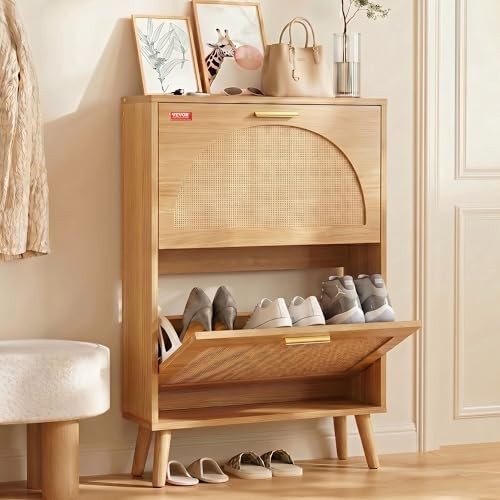 Shoe cabinet with - 2, flip