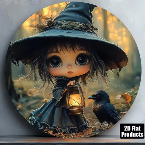 Cute witch hanging sign - hanging,