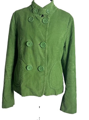 Green corduroy double breasted - corduroy, double-breasted