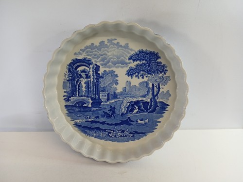 Spode blue italian flan - blue,