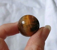 Tigers Eye Crystal Sphere Polished Mineral Specimen Stunning Banding Golden