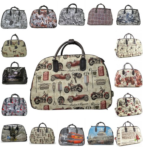 Unisex printed wheeled trolley - printed,