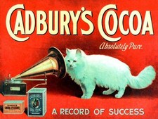 METAL VINTAGE RETRO CADBURY'S COCOA TIN SIGN WALL PLAQUE 