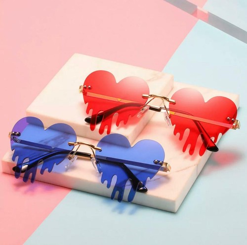 Heart rimless sunglasses tears - heart,