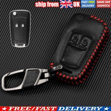 For Vauxhall Zafira Mokka Corsa Viva 2 Button Flip Key Fob Chain Ring Cover Case