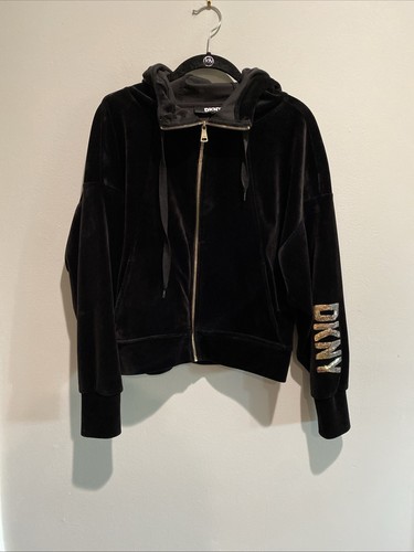 Dkny women velour hooded - women's,