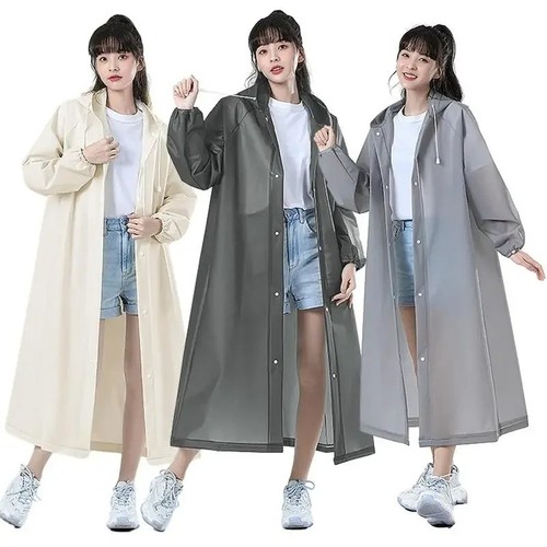 Hooded rain coat women men - hooded,