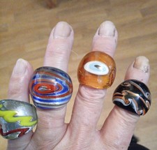 Four Gorgeous Murano Rings