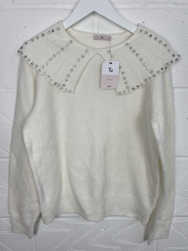 Cream wool blend jumper soft - cream,