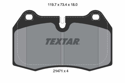 Fits textar 2147102 brake - textar,
