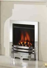 Gas Fire Crystal Fires Inset Coal Chrome Grace 3.18kw Output Slim Depth 100mm