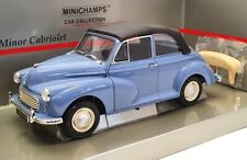 Minichamps 1/18 Scale Model Car 150 137030 - Morris Minor Convertible - Blue