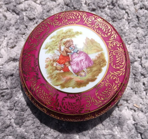 Vintage limoges trinket pot - vintage,