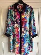 Mary Katrantzou Stunning Silk Shirt Dress UK6 but would fit up to sz 10 NEW