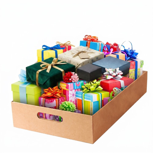 Cardboard gift hamper - cardboard,