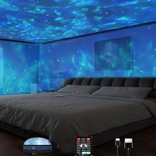 1pc Star Projector, Galaxy Projector, Water Ocean Wave Projector For Bedroom Nig
