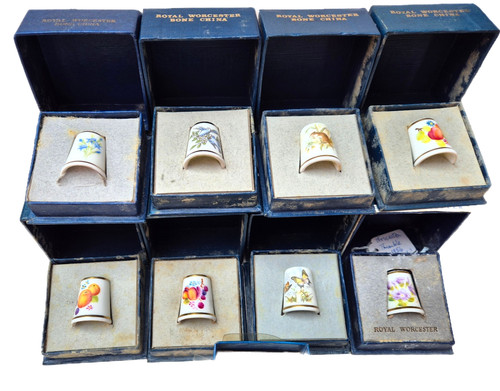 Royal worcester china thimbles - worcester,