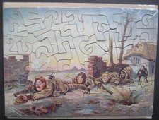 vintage wood jigsaw puzzle Bruce Bairnsfather boxed