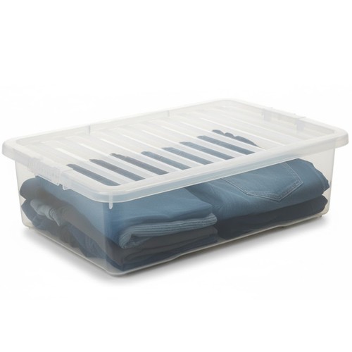 Clear plastic storage boxes - clear,
