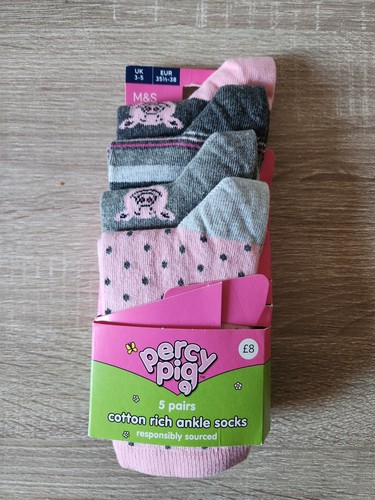Percy pig socks size 3 - percy,