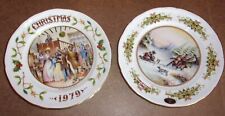 aynsley fine bone china christmas plate set of 2 1979/1986