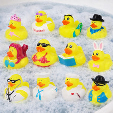 12x Rubber Duck Bath Toys
