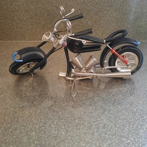 Wire art motor bike cycle - art,