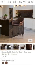 saddle Brown Bar Stool - Metal