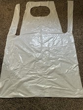500x  White Single Use Disposable Aprons - 500 Aprons in Pack