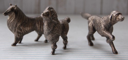 Metal dog figures - dog,