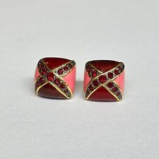 Vintage Joan rivers gold plated costume earrings EB6