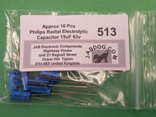 10 Pcs Philips Radial Electrolytic Capacitor 63v 15uF  6g 513